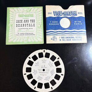 Vintage 1946 View-Master Reel "Jack And The Beanstalk" With Sleeve